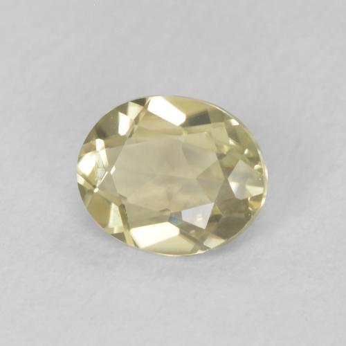 Diaspore Couleur Changeant Jaune très clair naturelle ovale, 0.41 ct, VS