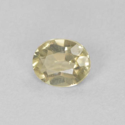 Diaspore Couleur Changeant Jaune très clair naturelle ovale, 0.29 ct, VS