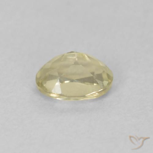 Diaspore Couleur Changeant Jaune pâle naturelle ovale, 0.38 ct, VS