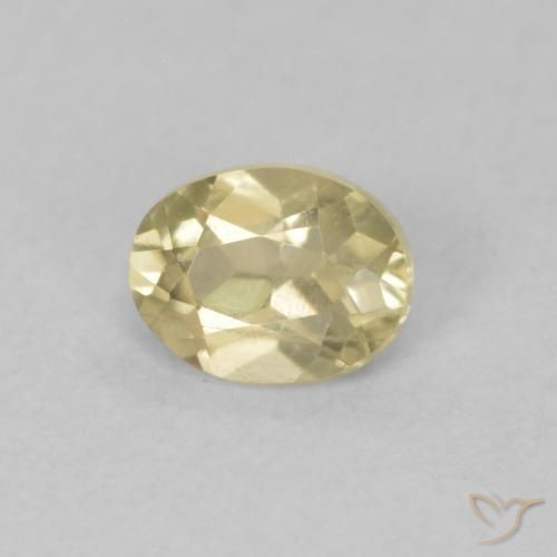 Diaspore Couleur Changeant Jaune clair naturelle ovale, 0.36 ct, VS