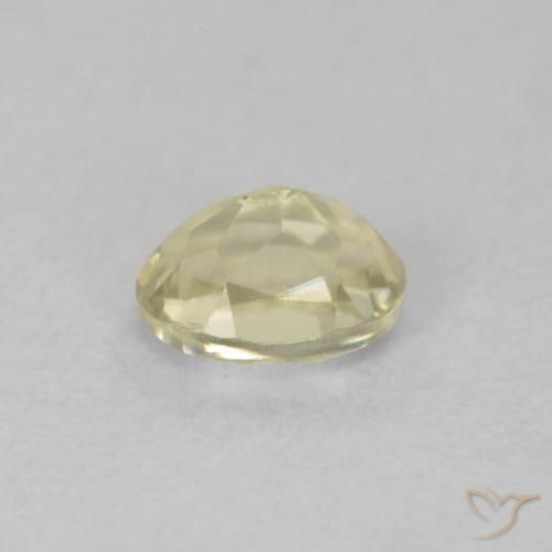 Diaspore Couleur Changeant Jaune clair naturelle ovale, 0.40 ct, VS