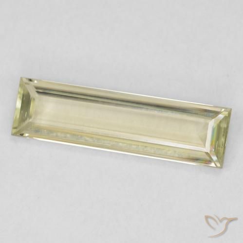 Diaspore Couleur Changeant Jaune clair naturelle Baquette, 0.93 ct, VVS-VS