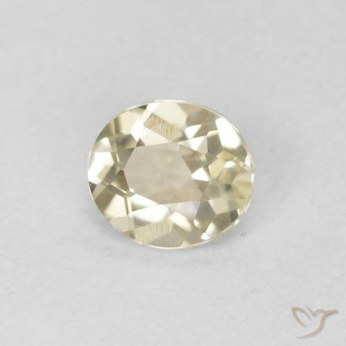 Diaspore Couleur Changeant Jaune clair naturelle ovale, 0.34 ct, VVS-VS