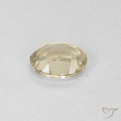 Diaspore Couleur Changeant Jaune clair naturelle ovale, 0.34 ct, VVS-VS