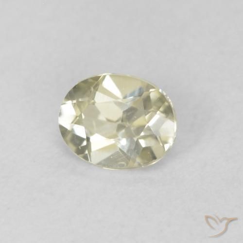 Diaspore Couleur Changeant Jaune très clair naturelle ovale, 0.32 ct, VVS-VS