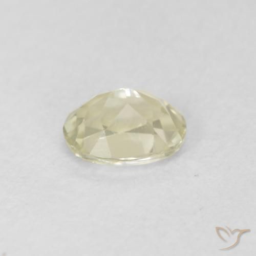 Diaspore Couleur Changeant Jaune très clair naturelle ovale, 0.32 ct, VVS-VS