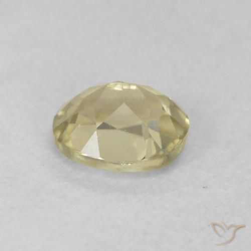 Diaspore Couleur Changeant Jaune clair naturelle ovale, 0.34 ct, VVS-VS
