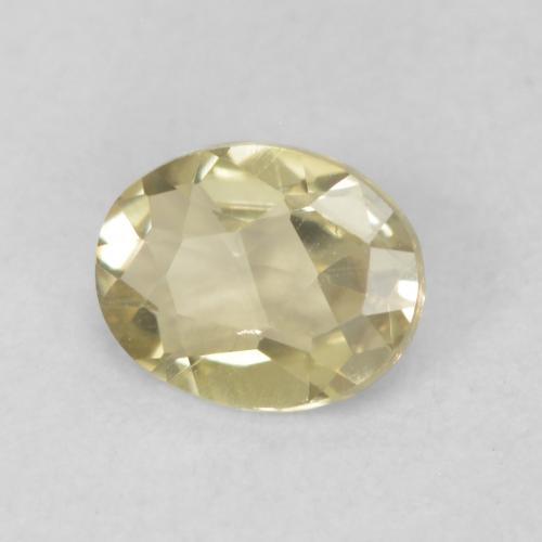 Diaspore Couleur Changeant Jaune clair naturelle ovale, 0.38 ct, VVS-VS