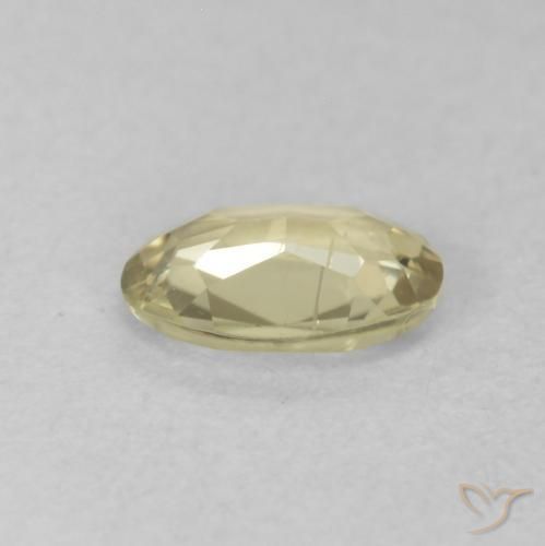 Diaspore Couleur Changeant Jaune clair naturelle ovale, 0.36 ct, VVS-VS