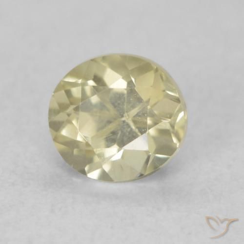 Diaspore Couleur Changeant Jaune clair naturelle ovale, 0.49 ct, VVS-VS