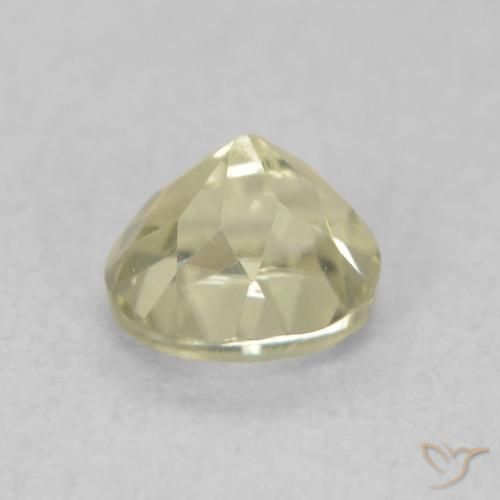 Diaspore Couleur Changeant Jaune clair naturelle ovale, 0.49 ct, VVS-VS