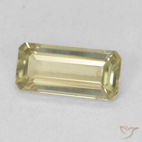 Diaspore Couleur Changeant Jaune clair naturelle Octogone / coupe Émeraude, 0.90 ct, VS