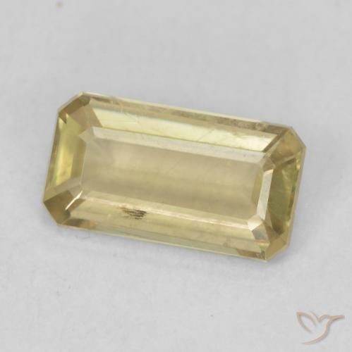 Diaspore Couleur Changeant Jaune clair naturelle Octogone / coupe Émeraude, 1.23 ct, VS-SI