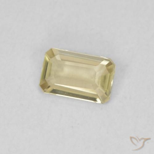 Diaspore Couleur Changeant Jaune clair naturelle Octogone / coupe Émeraude, 0.28 ct, VVS-VS