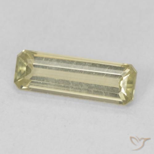 Diaspore Couleur Changeant Jaune moelleux naturelle Octogone / coupe Émeraude, 1.05 ct, VVS-VS