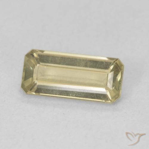 Diaspore Couleur Changeant Jaune moelleux naturelle Octogone / coupe Émeraude, 1.08 ct, VVS-VS