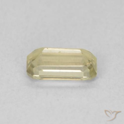 Diaspore Couleur Changeant Jaune clair naturelle Octogone / coupe Émeraude, 0.45 ct, VVS-VS