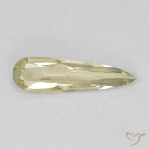 Diaspore Couleur Changeant Jaune clair naturelle En forme de poire, 0.70 ct, VVS-VS