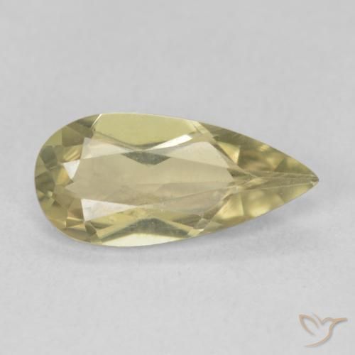 Diaspore Couleur Changeant Jaune pâle naturelle En forme de poire, 1.70 ct, VVS-VS