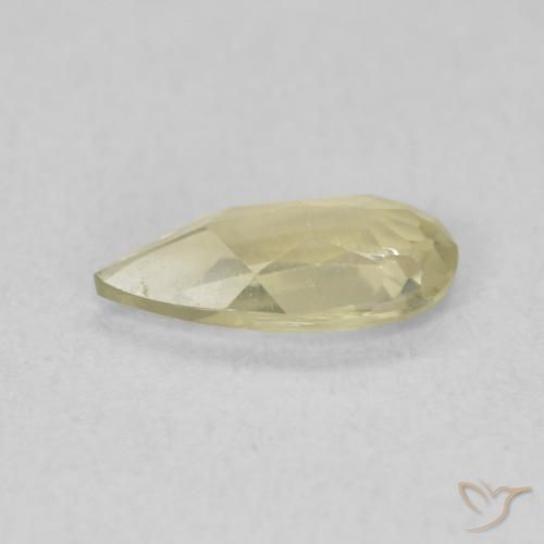 Diaspore Couleur Changeant Jaune clair naturelle En forme de poire, 0.55 ct, VS