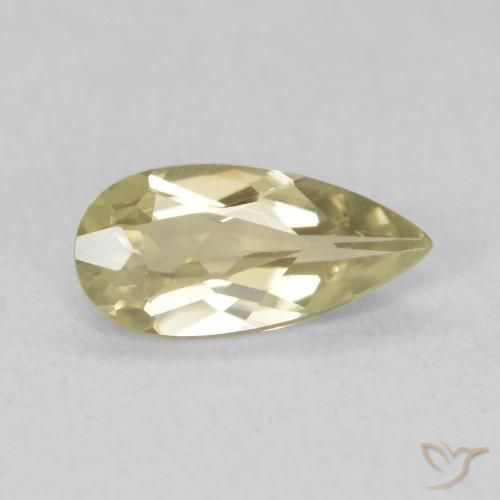 Diaspore Couleur Changeant Jaune clair naturelle En forme de poire, 0.70 ct, VVS-VS