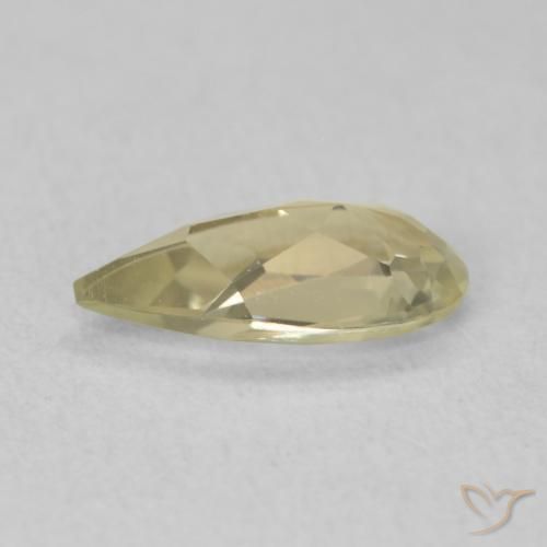 Diaspore Couleur Changeant Jaune clair naturelle En forme de poire, 0.70 ct, VVS-VS