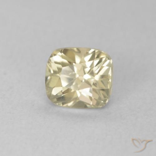 Diaspore Couleur Changeant Jaune clair naturelle Coussin, 0.67 ct, VVS-VS