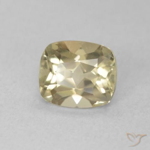 Diaspore Couleur Changeant Jaune doré clair naturelle Coussin, 0.85 ct, VVS-VS