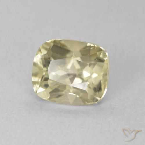 Diaspore Couleur Changeant Jaune chaud naturelle Coussin, 1.00 ct, VVS-VS
