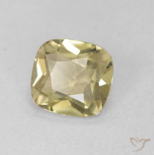 Diaspore Couleur Changeant Jaune chaud naturelle Coussin, 0.83 ct, VVS-VS