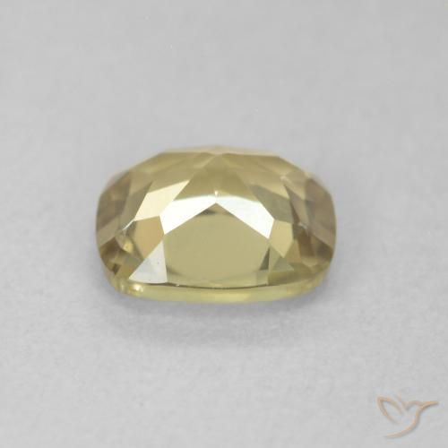 Diaspore Couleur Changeant Jaune chaud naturelle Coussin, 0.83 ct, VVS-VS