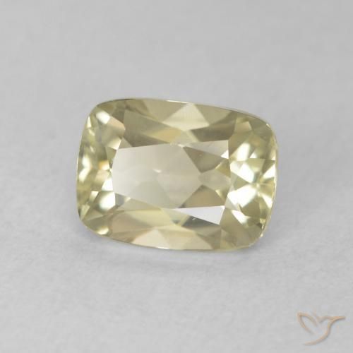 Diaspore Couleur Changeant Jaune clair naturelle Coussin, 0.96 ct, VVS-VS
