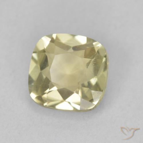 Diaspore Couleur Changeant Jaune clair naturelle Coussin, 1.06 ct, VVS-VS