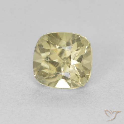 Diaspore Couleur Changeant Jaune clair naturelle Coussin, 0.93 ct, VVS-VS