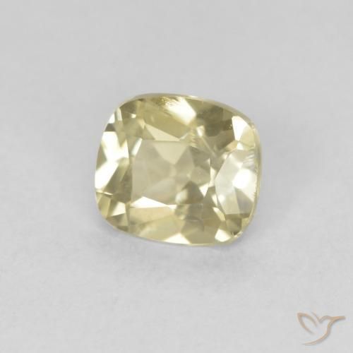 Diaspore Couleur Changeant Jaune clair naturelle Coussin, 0.69 ct, VVS-VS
