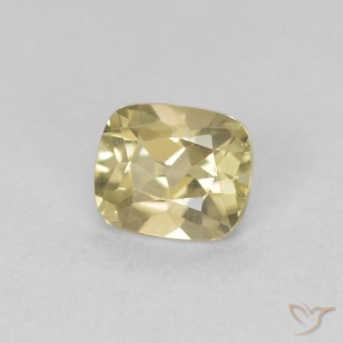 Diaspore Couleur Changeant Jaune clair naturelle Coussin, 0.63 ct, VVS-VS