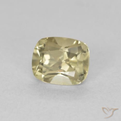 Diaspore Couleur Changeant Jaune très clair naturelle Coussin, 0.71 ct, VVS-VS