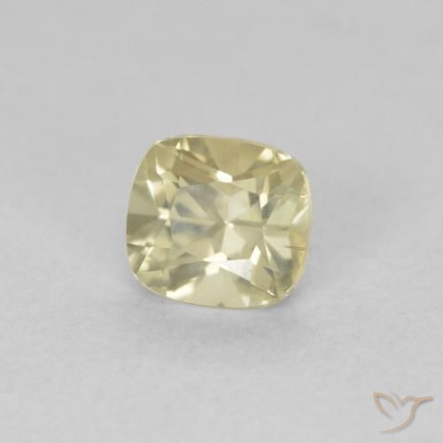 Diaspore Couleur Changeant Jaune très clair naturelle Coussin, 0.64 ct, VVS-VS