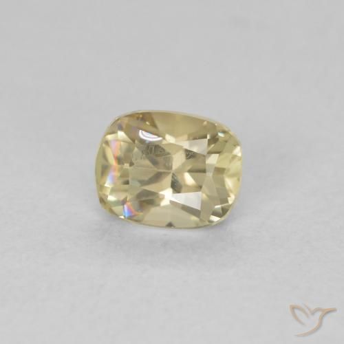 Diaspore Couleur Changeant Jaune clair naturelle Coussin, 0.53 ct, VVS-VS