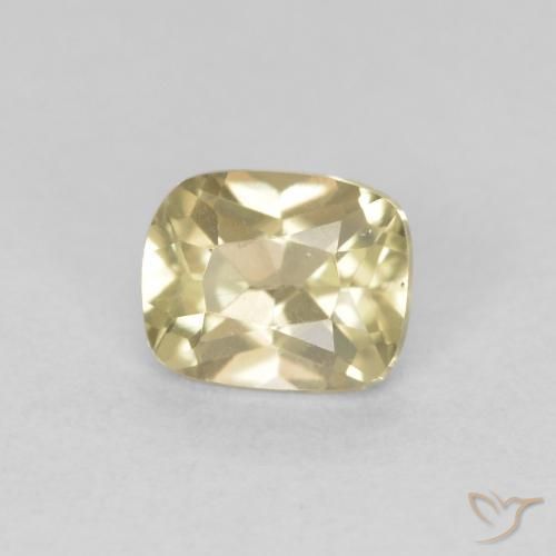 Diaspore Couleur Changeant Jaune clair naturelle Coussin, 0.72 ct, VVS-VS