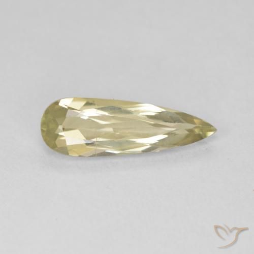 Diaspore Couleur Changeant Jaune moyen naturelle En forme de poire, 1.22 ct, VVS-VS
