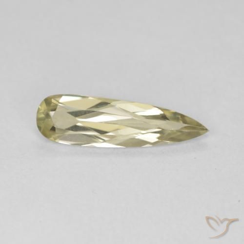 Diaspore Couleur Changeant Jaune clair naturelle En forme de poire, 0.84 ct, VVS-VS