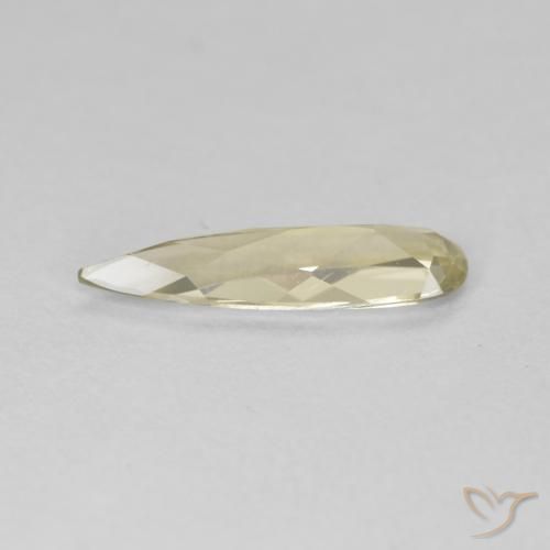 Diaspore Couleur Changeant Jaune clair naturelle En forme de poire, 0.84 ct, VVS-VS