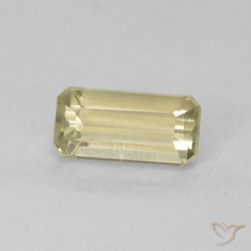 Diaspore Couleur Changeant Jaune clair naturelle Octogone / coupe Émeraude, 1.06 ct, VVS-VS