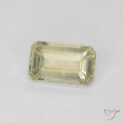 Diaspore Couleur Changeant Jaune moelleux naturelle Octogone / coupe Émeraude, 0.64 ct, VVS-VS