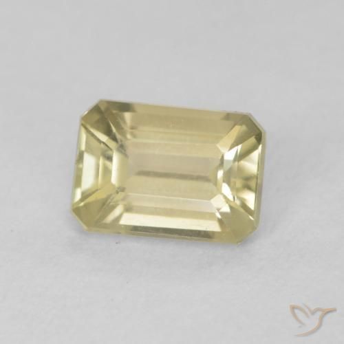 Diaspore Couleur Changeant Jaune moelleux naturelle Octogone / coupe Émeraude, 0.86 ct, VVS-VS