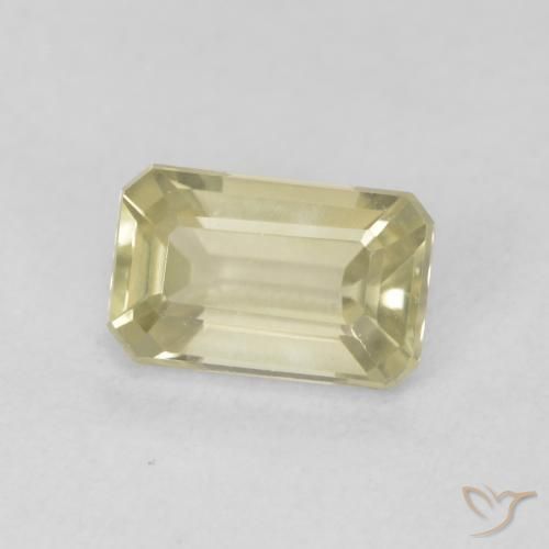 Diaspore Couleur Changeant Jaune moelleux naturelle Octogone / coupe Émeraude, 0.63 ct, VVS-VS