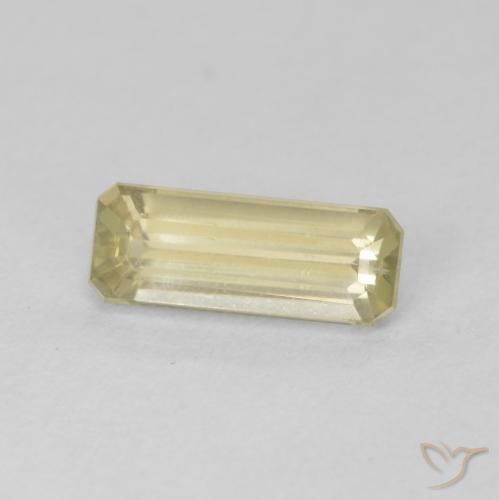 Diaspore Couleur Changeant Jaune moelleux naturelle Octogone / coupe Émeraude, 1.12 ct, VVS-VS