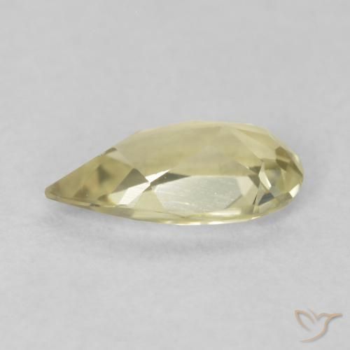 Diaspore Couleur Changeant Jaune clair naturelle En forme de poire, 0.48 ct, VVS