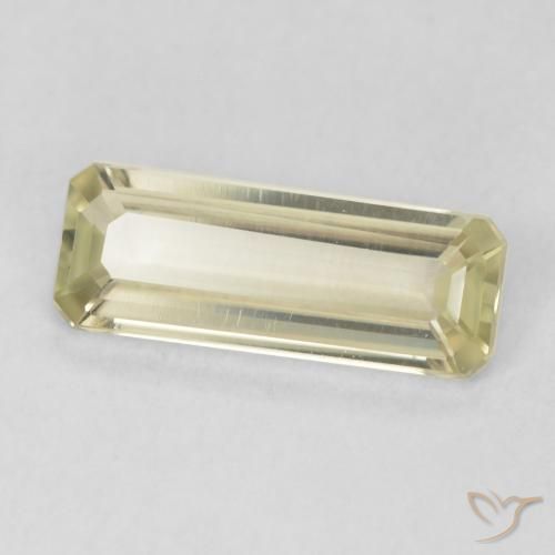 Diaspore Couleur Changeant Jaune clair naturelle Octogone / coupe Émeraude, 0.91 ct, VVS